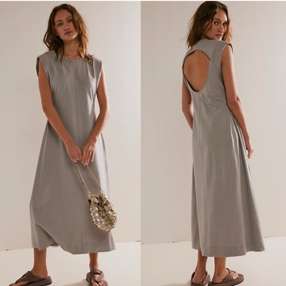 Free People Charcoal Backless Dress, new never worn without tags.